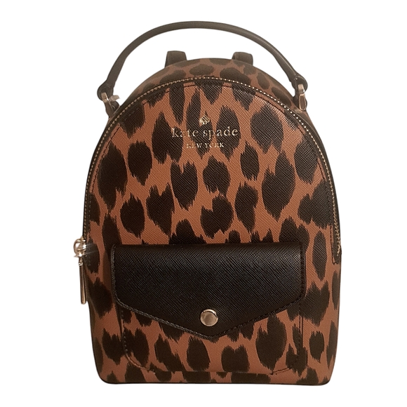 Kate Spade Shcuyler Mini Backpack Leopard / Cheetah Print - Picture 7 of 9